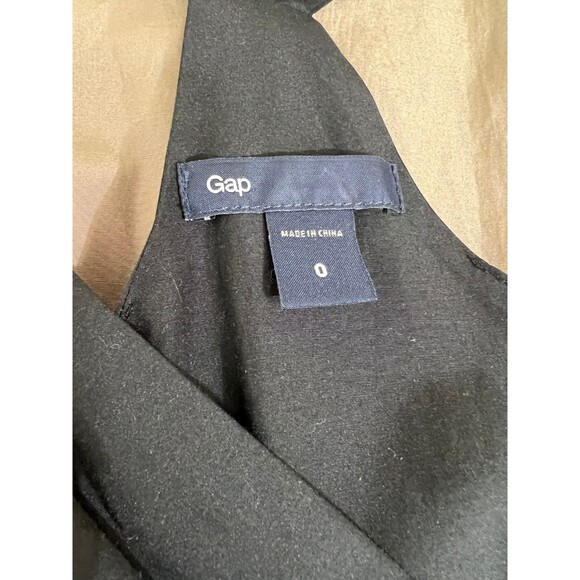 Gap Black and Olive Green Silk & Cotton Dress w/Pockets Size 0 - Picture 4 of 8